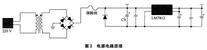 圖2 擴音器電源電路原理