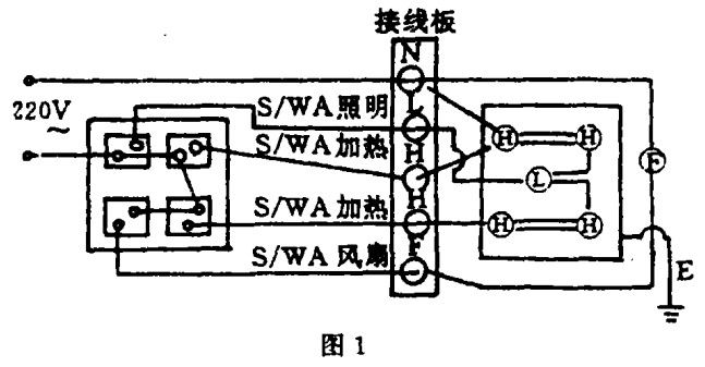 浴霸電氣原理圖 浴霸電氣原理圖