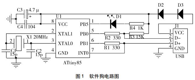 圖 1 加密狗電路圖 圖 1 加密狗電路圖